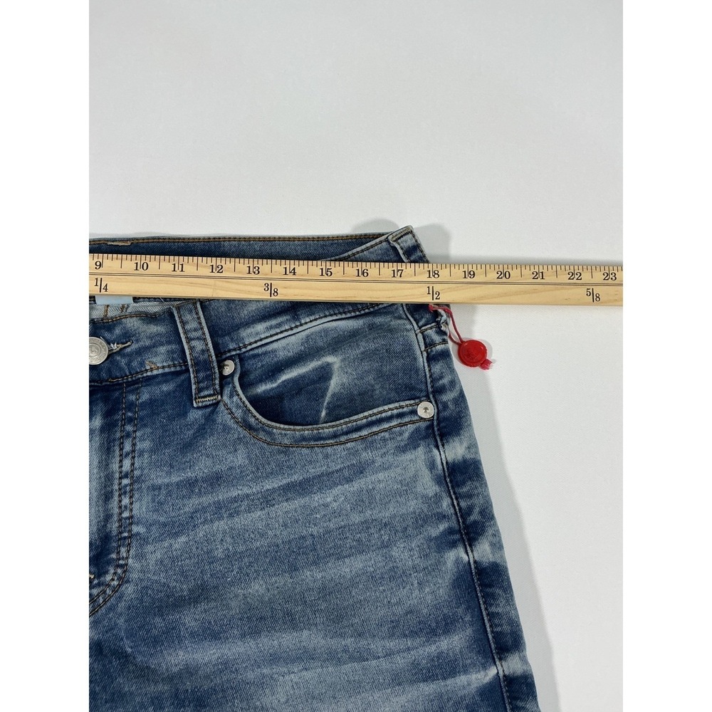 True Religion Rocco Slim Men's Jeans Blue Medium Wash Distressed Size 34 - Picture 9 of 13